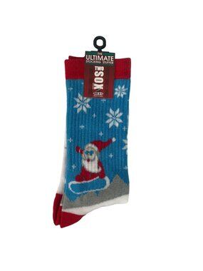 Two Sox Brand Holiday Socks Size 10-13  New Snowflake Santa Christmas